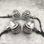 4 STUKS Universele ABS Motorfiets Richtingaanwijzer Chrome Bullet